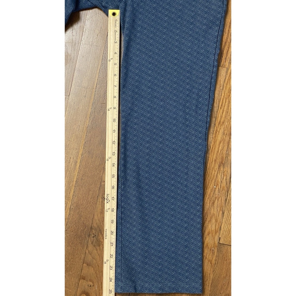 Betabrand Yoga Dress Pants Size‎ Large Two Pocket Blue Herringbone Athleisure - Picture 6 of 10